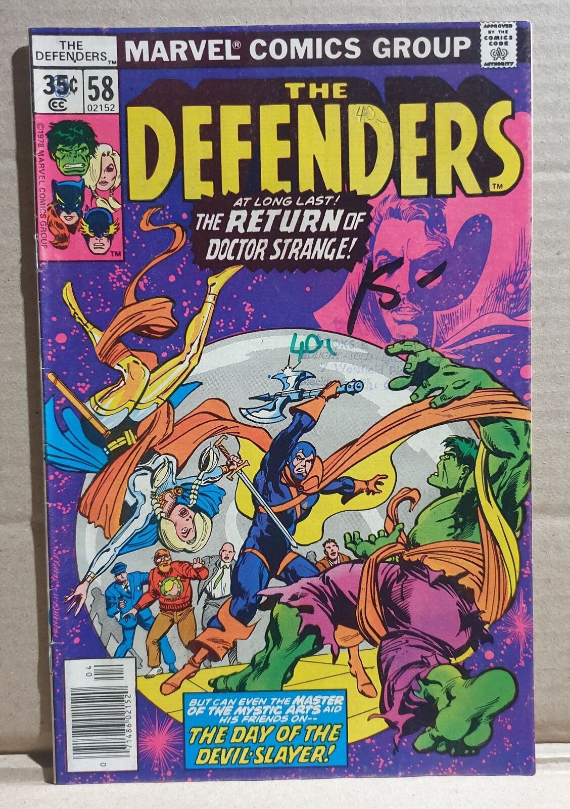 COMIC BOOK - MARVEL DEFENDERS #58