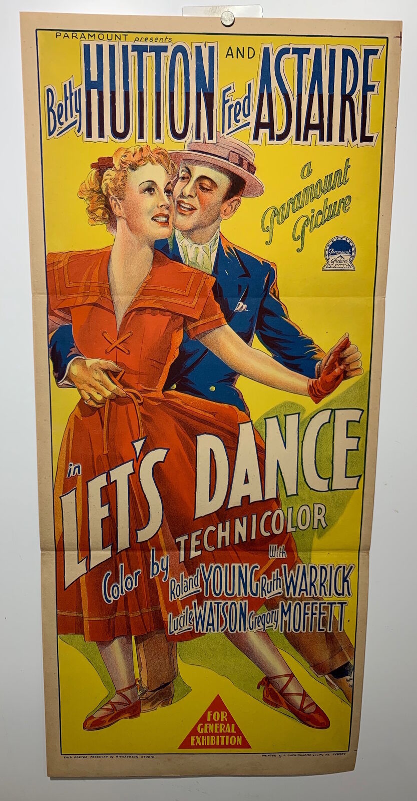 ORIGINAL DAYBILL MOVIE POSTER - LET'S DANCE - Richardson Studio