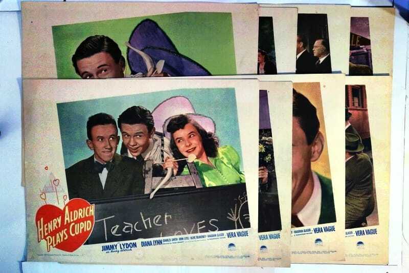 ORIGINAL LOBBY CARDS - HENRY ALDRICH PLAYS CUPID - 1943 - set of 8