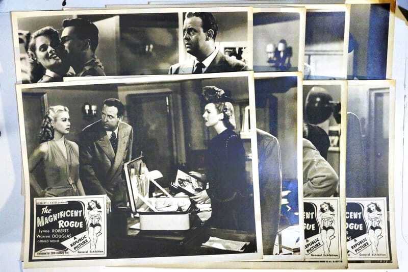 ORIGINAL LOBBY CARDS - THE MAGNIFICENT ROGUE - 1947 - set of 8
