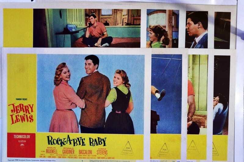 ORIGINAL LOBBY CARDS - ROCK-A-BYE BABY - 1958 - set of 8