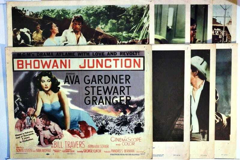 ORIGINAL LOBBY CARDS - BHOWANI JUNCTION - 1955 - set of 8