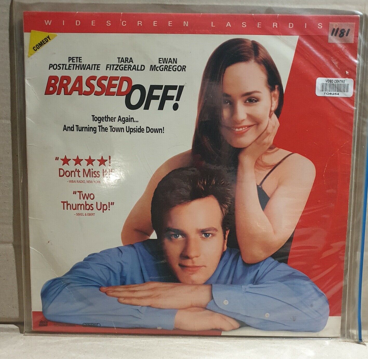 LASERDISC MOVIE - BRASSED OFF - Pete Postlethwaite, Tara Fitzgerald, Ewan McG...