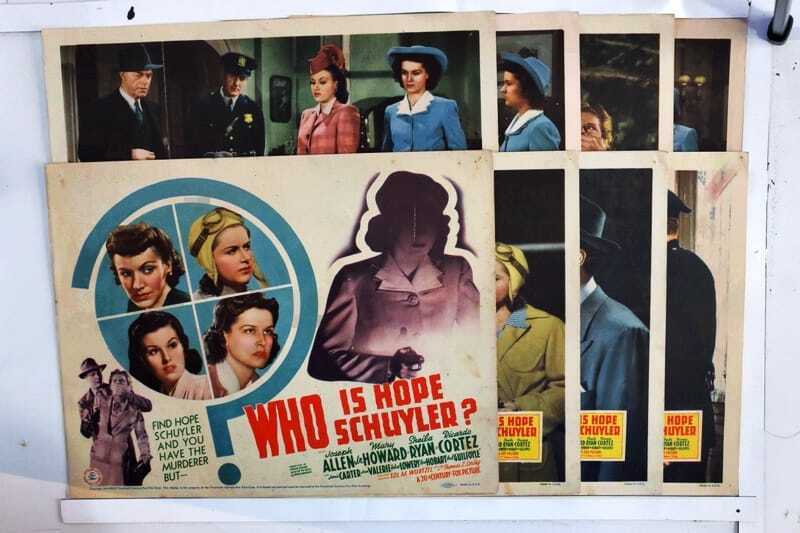 ORIGINAL LOBBY CARDS - WHO IS HOPE SCHUYLER? - 1942 - set of 8