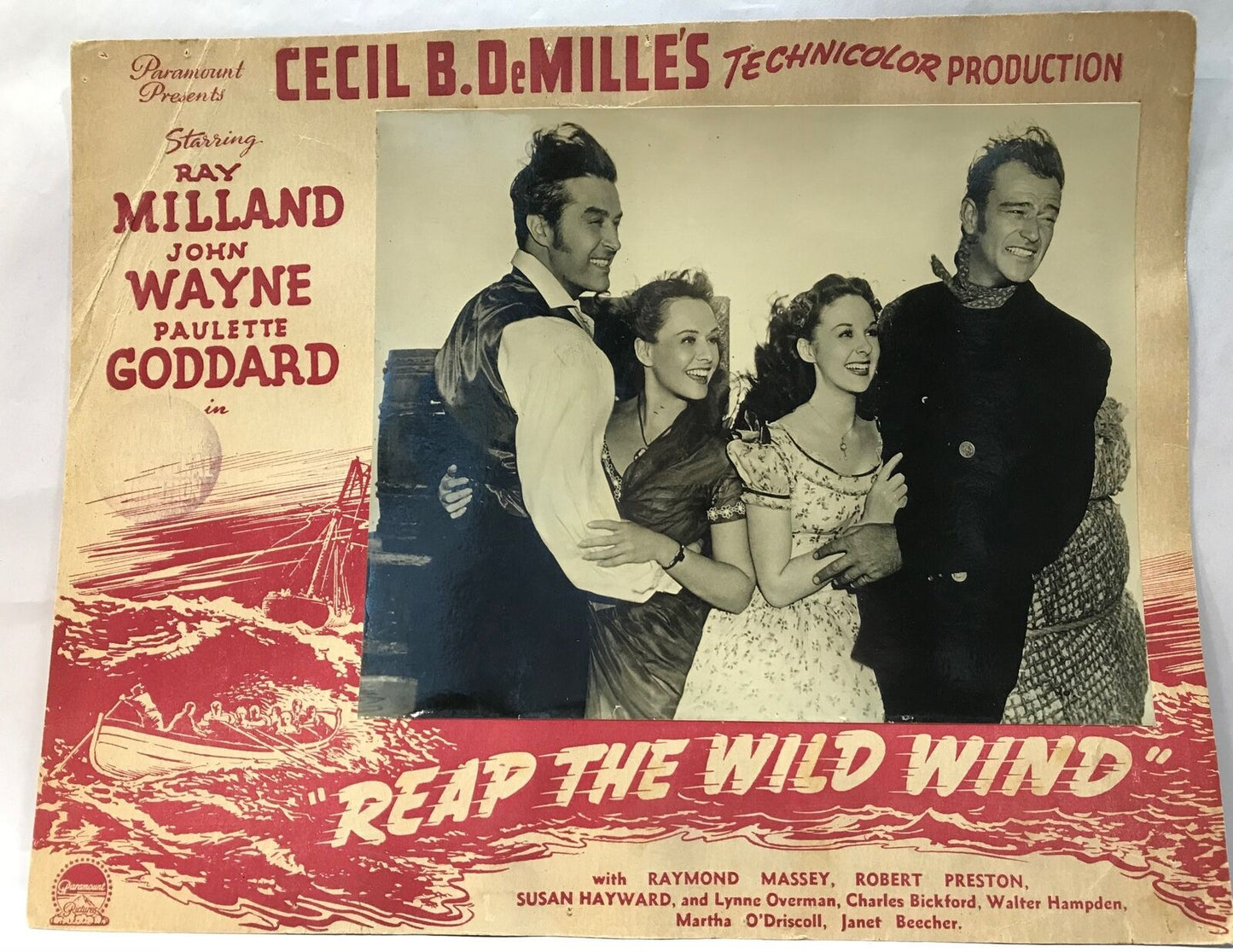 ORIGINAL LOBBY CARD - REAP THE WILD WIND (d) - 1942 - title card