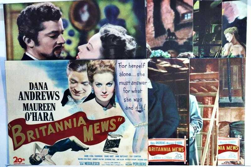 ORIGINAL LOBBY CARDS - BRITANNIA MEWS - "Forbidden Street" - 1949 - set of 8