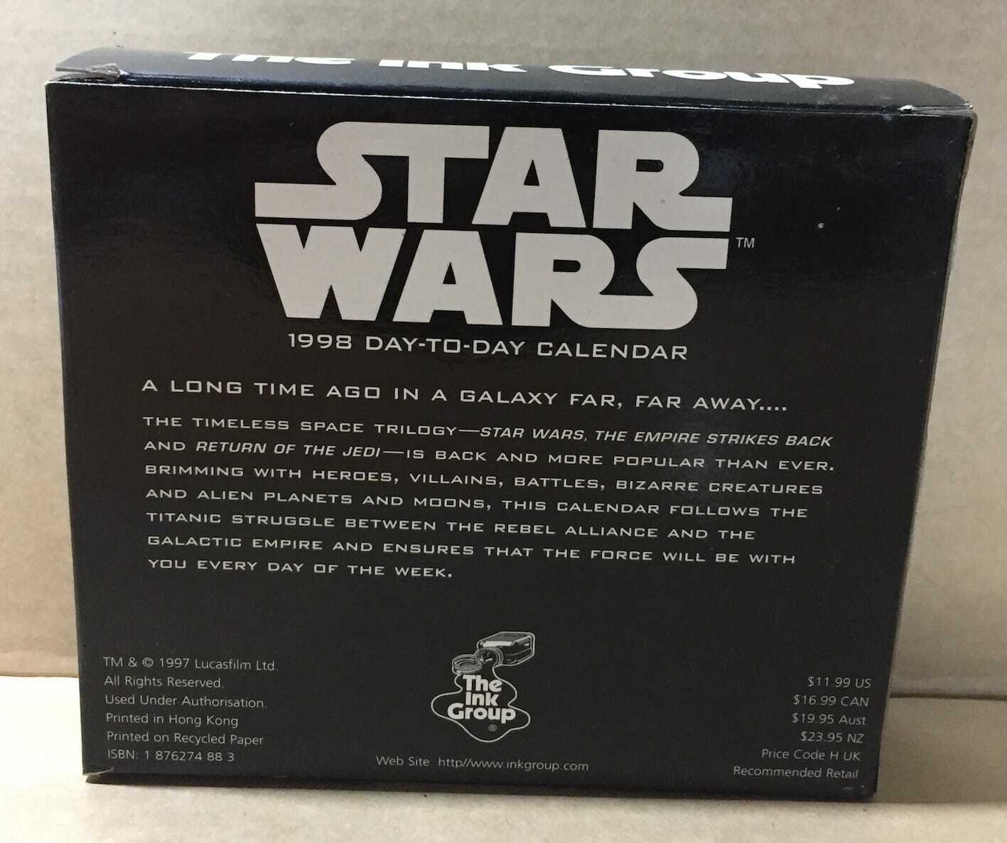 STAR WARS - DAY TO DAY CALENDAR - 1998 - Desk Top