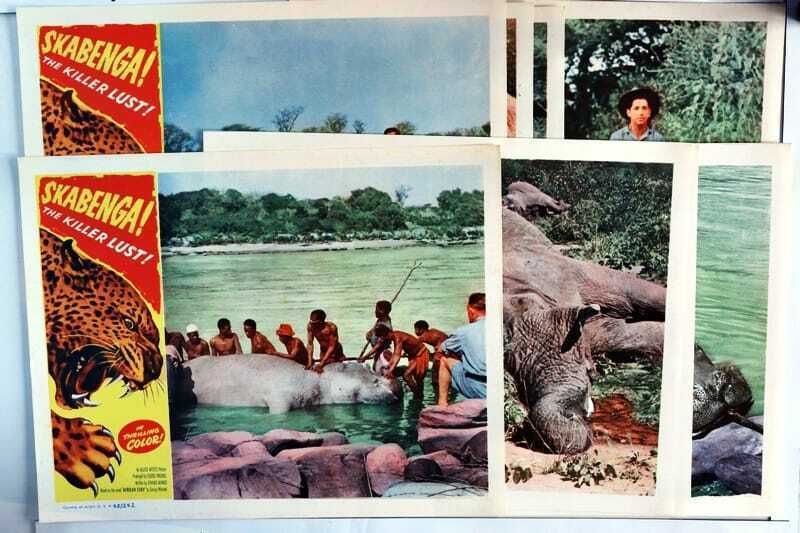 ORIGINAL LOBBY CARDS - SKABENGA! - 1955 - set of 8