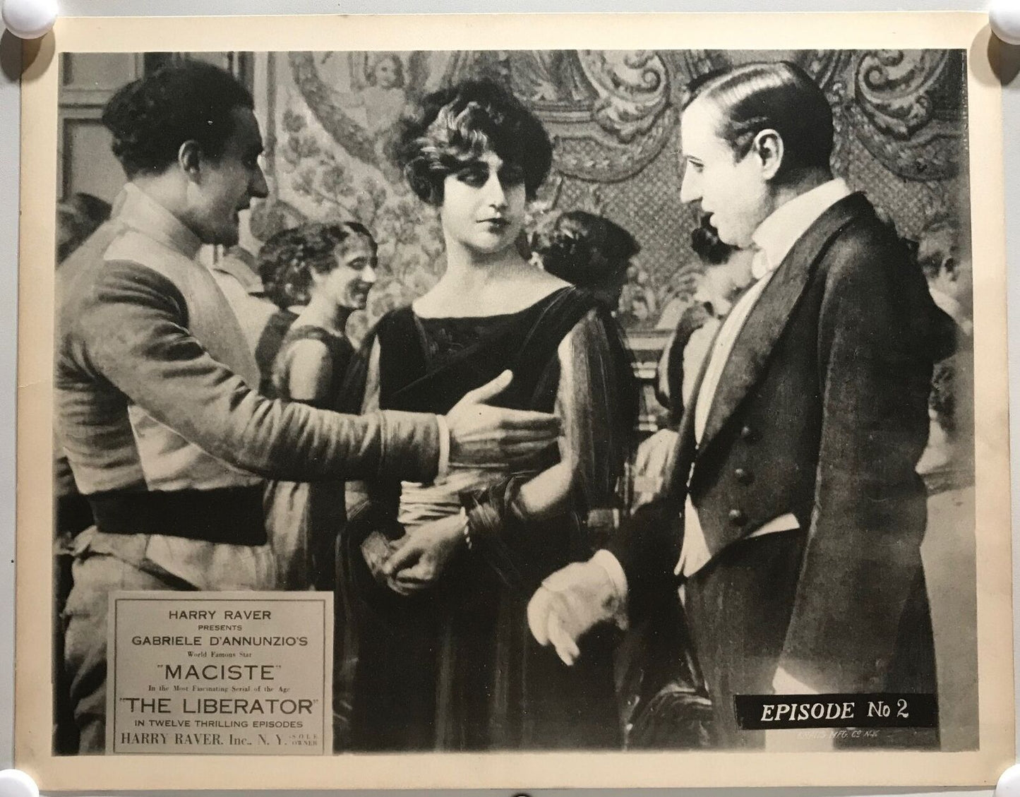 ORIGINAL SERIAL LOBBY CARD - THE LIBERATOR (l) -1918 - Maciste - episode #2 -...