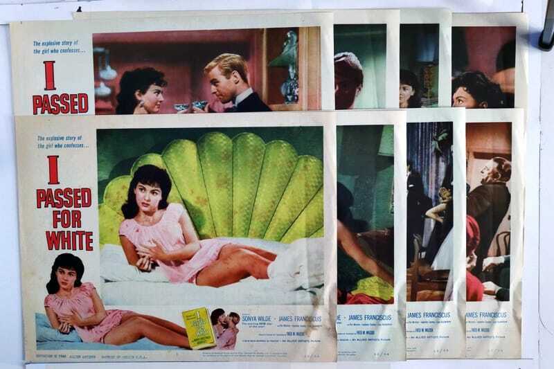 ORIGINAL LOBBY CARDS - I PASSED FOR WHITE - 1960 - set of 8