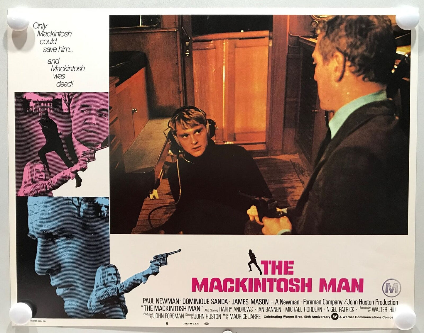 ORIGINAL LOBBY CARDS - THE MACKINTOSH MAN - 1973 - set of 8