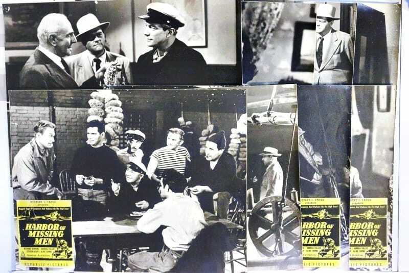ORIGINAL LOBBY CARDS - HARBOR OF MISSING MEN - 1950 - set of 8 (B and W)