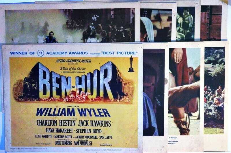 ORIGINAL LOBBY CARDS - BEN-HUR - 1960 - set of 8