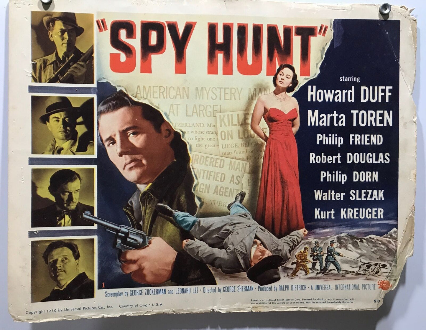 ORIGINAL LOBBY CARD - SPY HUNT (b) - 1950 - title card