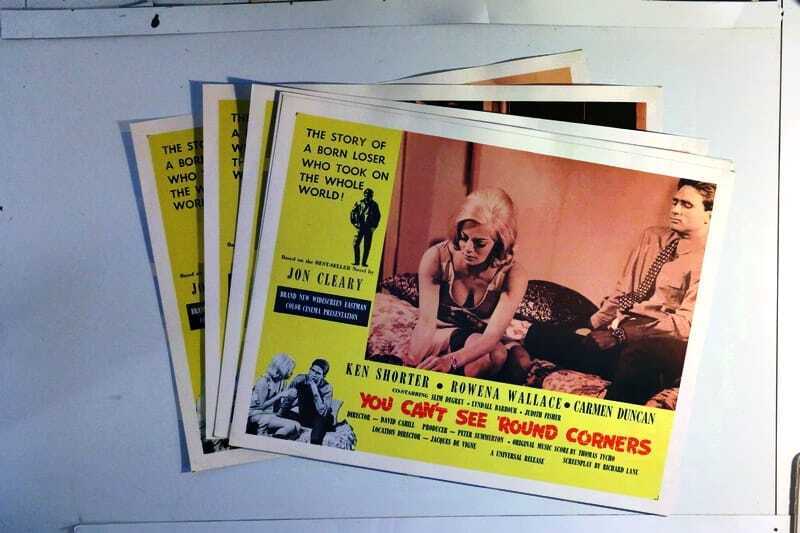 ORIGINAL LOBBY CARDS - YOU CAN'T SEE 'ROUND CORNERS - 1969 - set of 8 - Australian