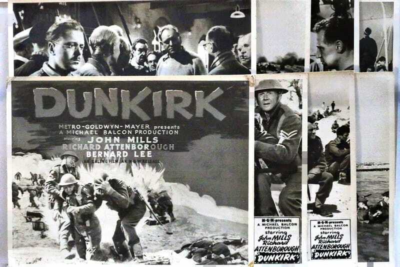 ORIGINAL LOBBY CARDS - DUNKIRK - 1958 - set of 8