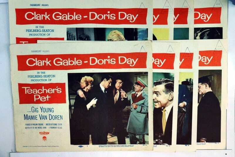 ORIGINAL LOBBY CARDS - TEACHER'S PET - 1958 - set of 8