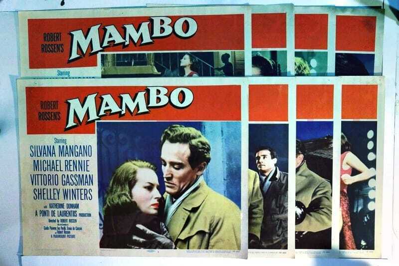ORIGINAL LOBBY CARDS - MAMBO - 1954 - set of 8