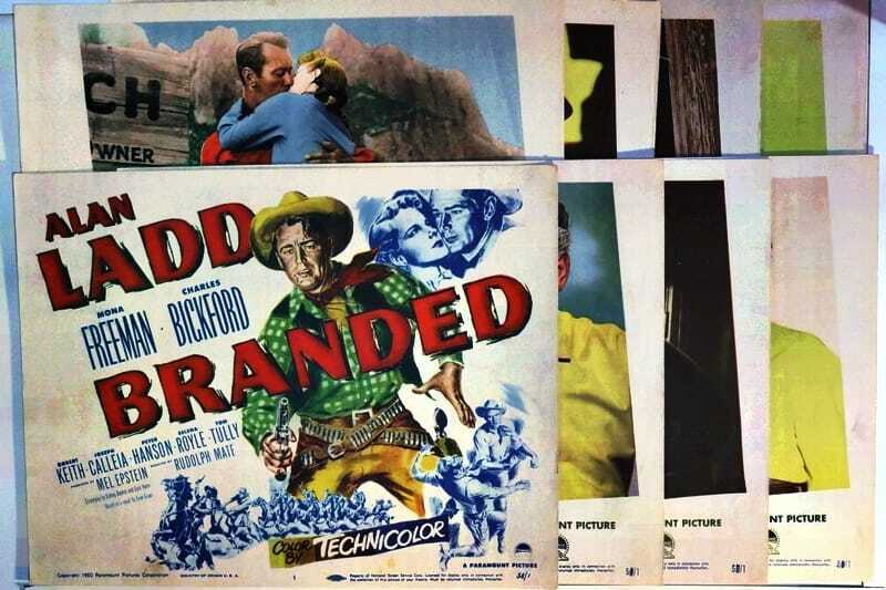 ORIGINAL LOBBY CARDS - BRANDED - 1951 - set of 8