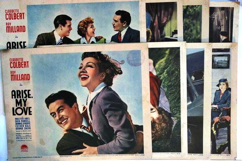 ORIGINAL LOBBY CARDS - ARISE, MY LOVE - 1940 - set of 8