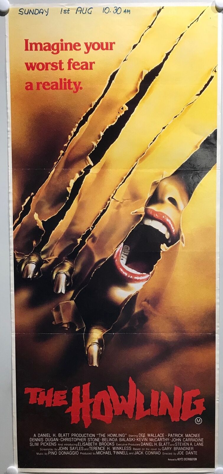 ORIGINAL DAYBILL MOVIE POSTER - THE HOWLING - 1981 - HORROR
