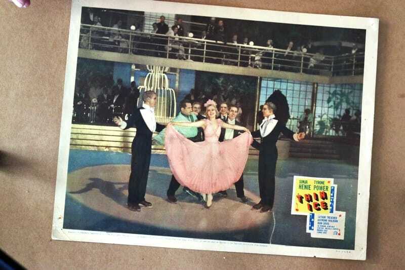 ORIGINAL LOBBY CARD - THIN ICE - 1937 - key card
