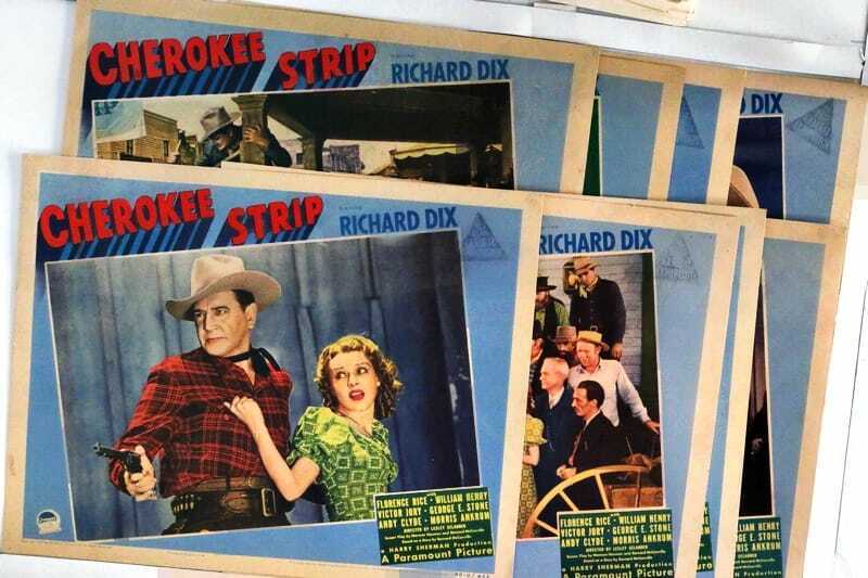 ORIGINAL LOBBY CARDS - CHEROKEE STRIP - 1940 - set of 8