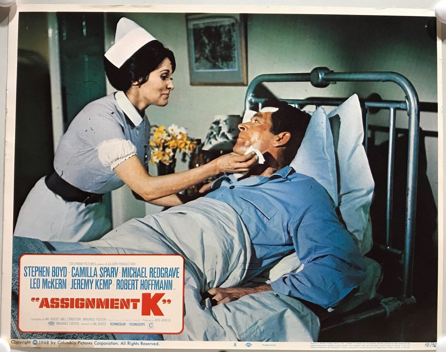 ORIGINAL LOBBY CARDS - ASSIGNMENT K - 1968 - set of 8