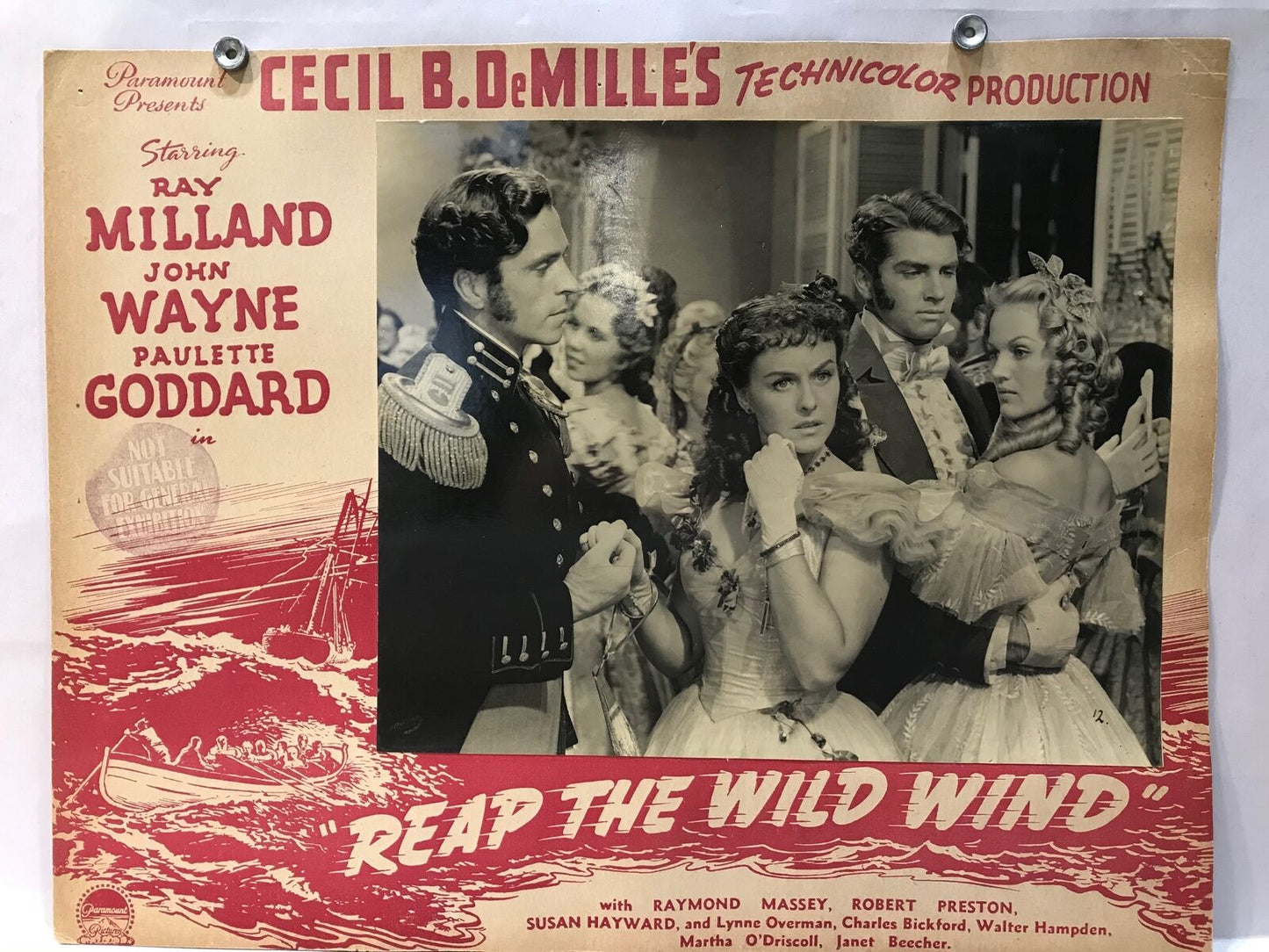 ORIGINAL LOBBY CARD - REAP THE WILD WIND (c) - 1942 - title card