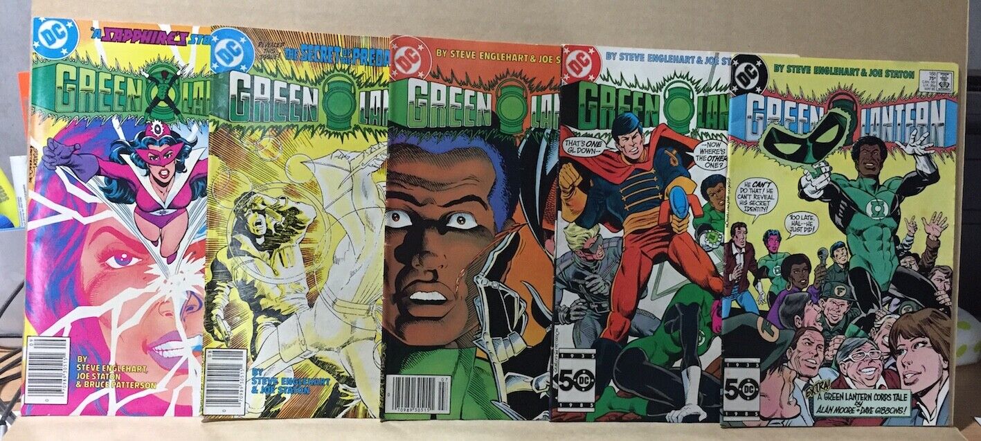 5x GREEN LANTERN COMIC BOOKS 192 191 190 189 188