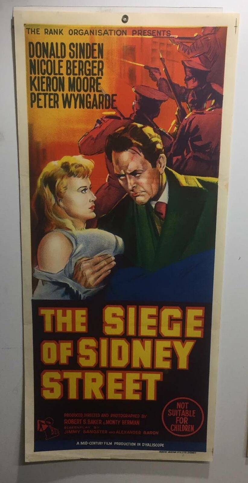 ORIGINAL DAYBILL MOVIE POSTER – THE SIEGE OF SIDNEY STREET