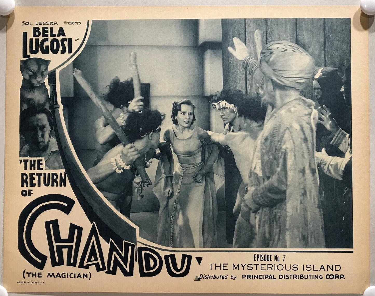 ORIGINAL SERIAL LOBBY CARD - THE RETURN OF CHANDU (b) - 1934 - Ch 7 "The Myst...