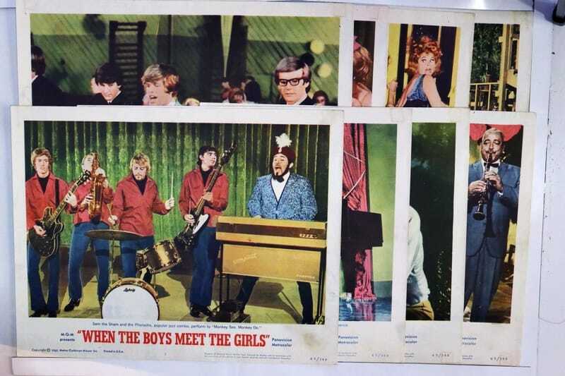ORIGINAL LOBBY CARDS - WHEN THE BOYS MEET THE GIRLS - 1965 - set of 8
