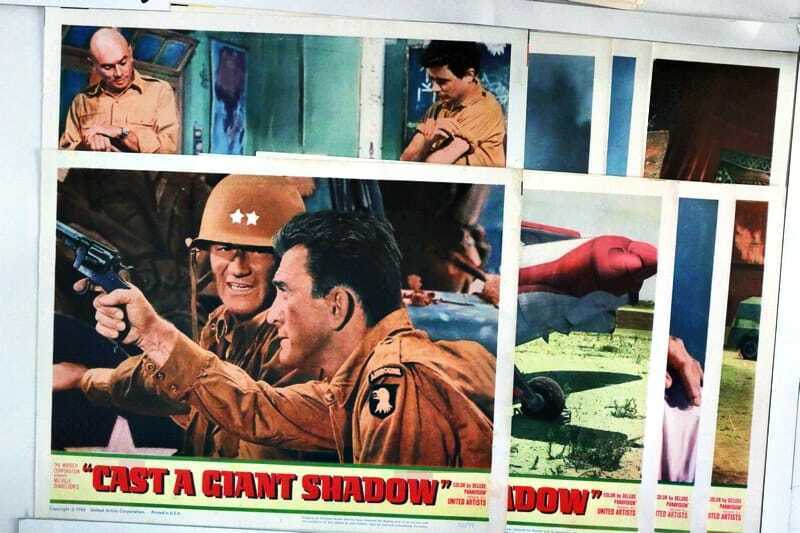 ORIGINAL LOBBY CARDS - CAST A GIANT SHADOW - 1966 - set of 8
