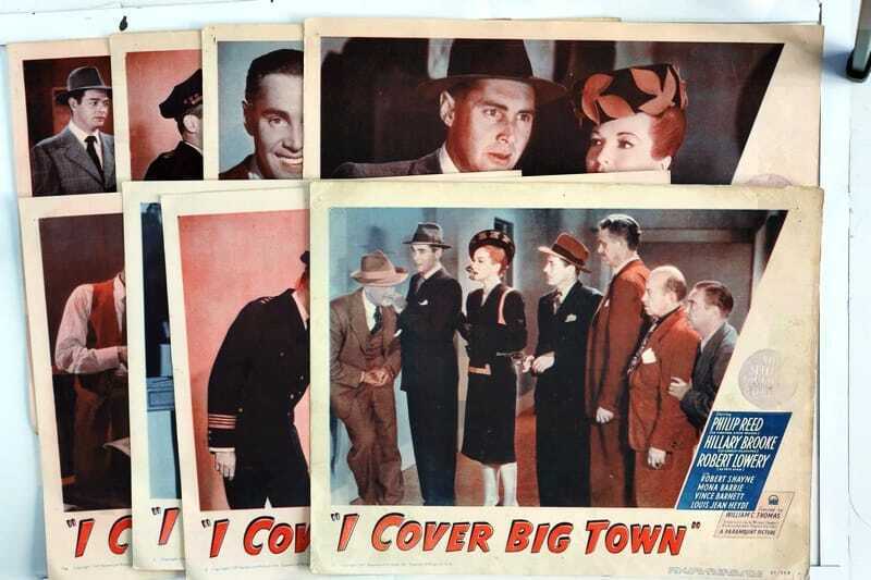 ORIGINAL LOBBY CARDS - I COVER BIG TOWN - 1947 - set of 8
