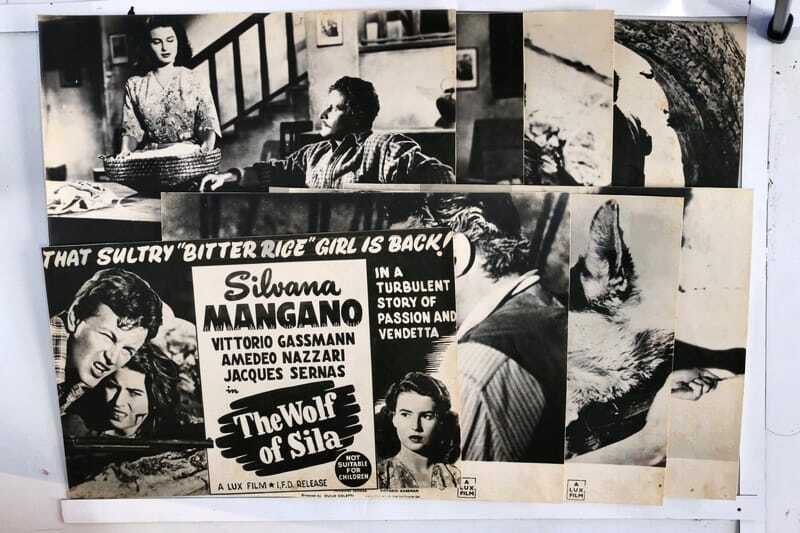 ORIGINAL LOBBY CARDS - THE WOLF OF SILA - 1949 - set of 8