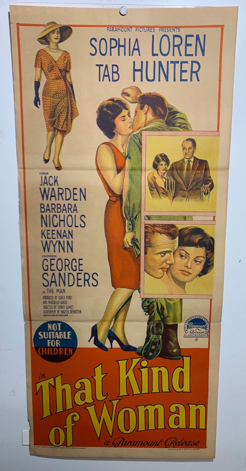 ORIGINAL DAYBILL MOVIE POSTER - THAT KIND OF WOMAN - 1959 - Richardson Studio
