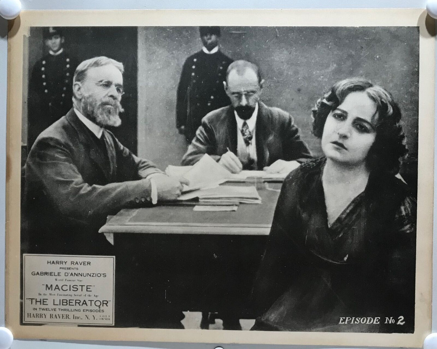 ORIGINAL SERIAL LOBBY CARD - THE LIBERATOR (j) -1918 - Maciste - episode #2 -...