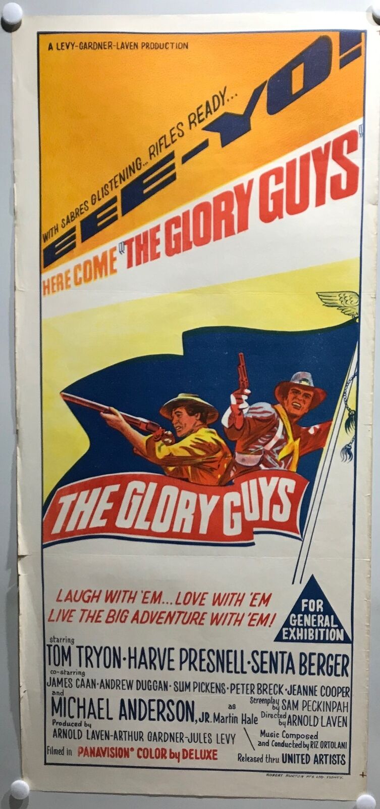 ORIGINAL DAYBILL MOVIE POSTER - THE GLORY GUYS - 1965