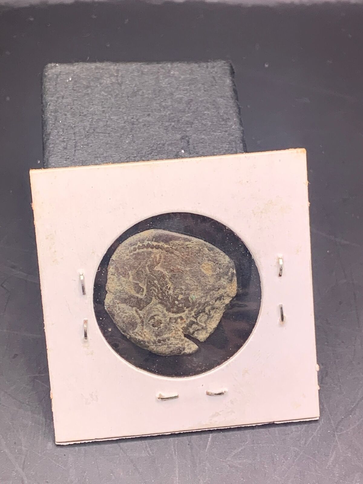 1600s COLONIAL SPANISH COB COINAGE SHIELD OR CROSS ANTIQUE PARTIAL STAMP