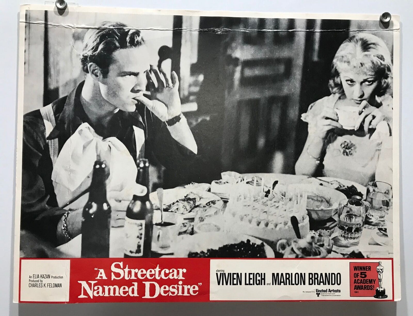 ORIGINAL LOBBY CARD - STREETCAR NAMED DESIRE (e) - R1958 - key card