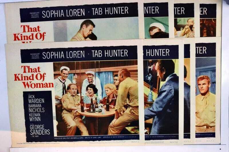 ORIGINAL LOBBY CARDS - THAT KIND OF WOMAN - 1959 - set of 8