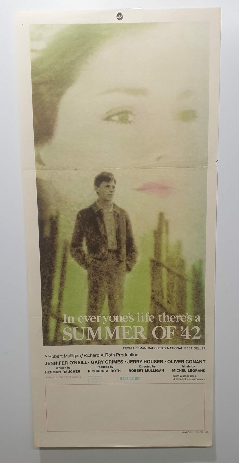 ORIGINAL DAYBILL MOVIE POSTER – SUMMER OF '42