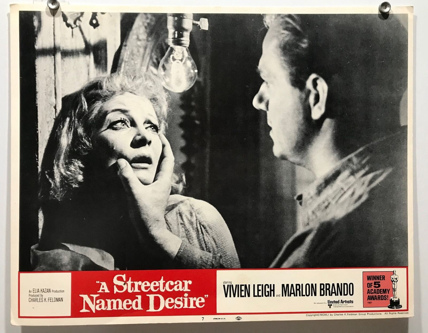 ORIGINAL LOBBY CARD - STREETCAR NAMED DESIRE (d) - R1958 - key #7