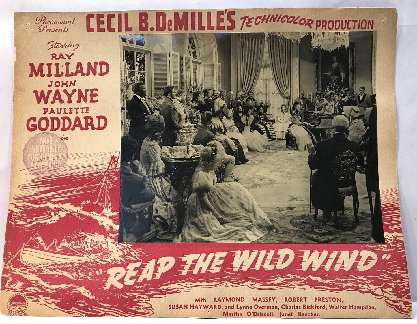 ORIGINAL LOBBY CARD - REAP THE WILD WIND (e) - 1942 - title card