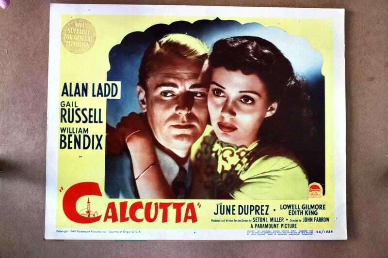 ORIGINAL LOBBY CARD - CALCUTTA - 1946 - key card #4