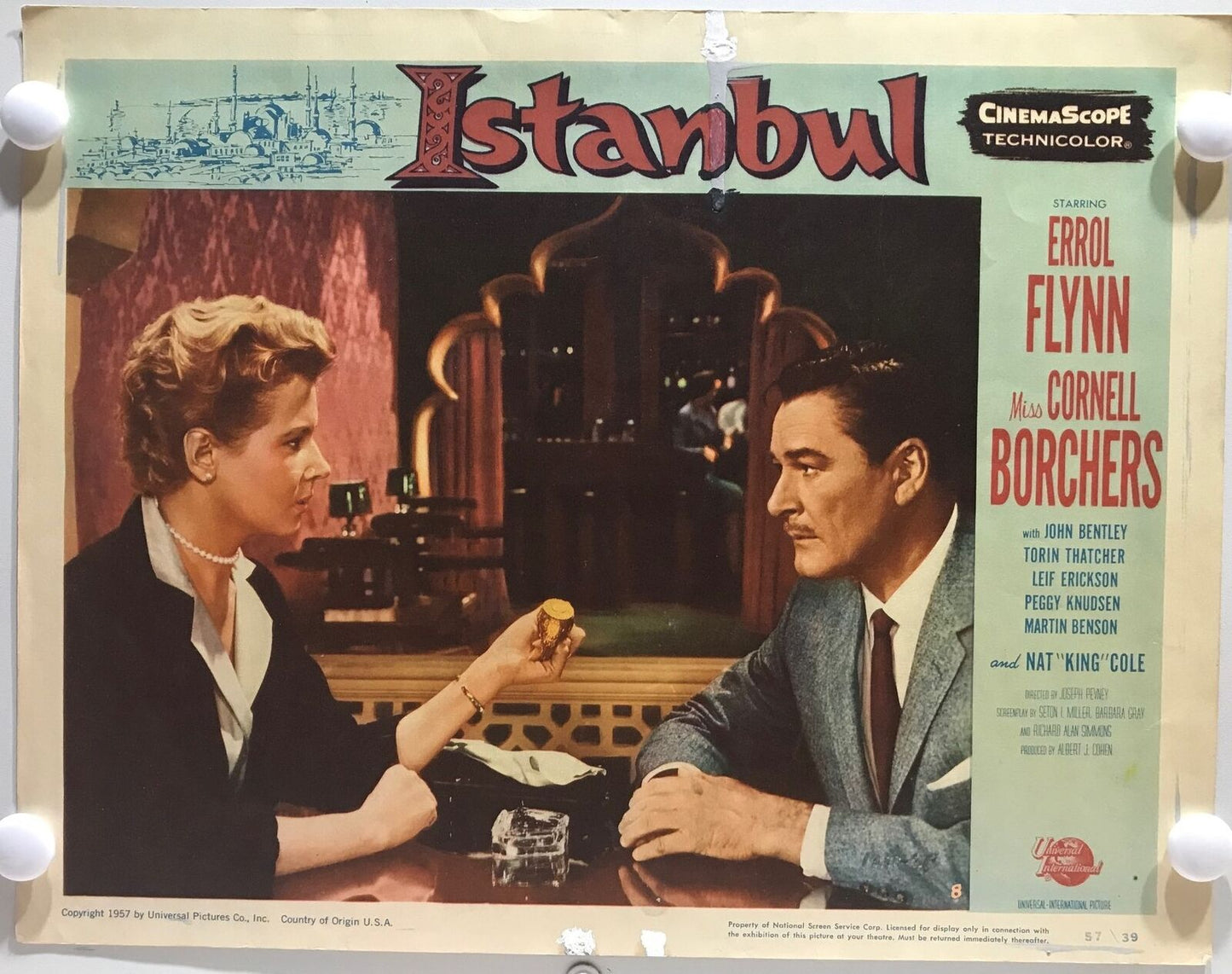 ORIGINAL LOBBY CARDS - ISTANBUL - 1957 - set of 8