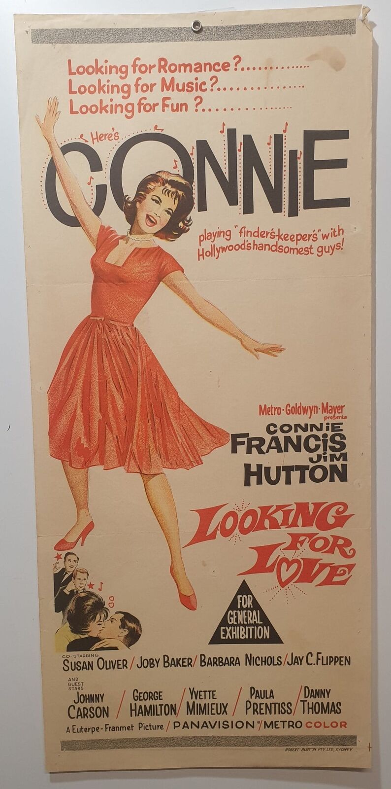 ORIGINAL DAYBILL MOVIE POSTER - LOOKING FOR LOVE