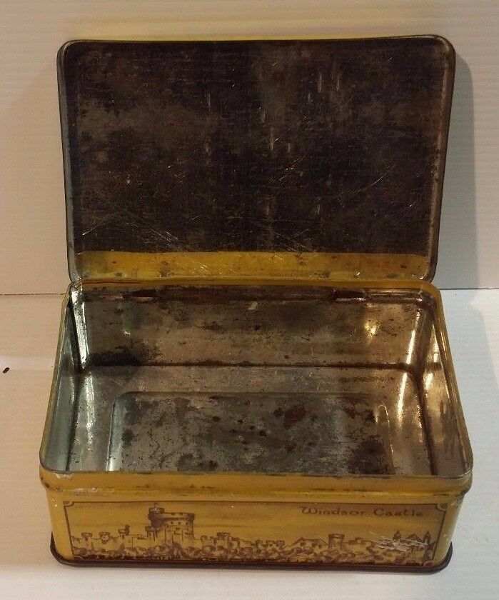 Biscuit Tea Sweets Cigar Tin 1910 Silver Jubilee 1935 Windsor Castle E.I & Co