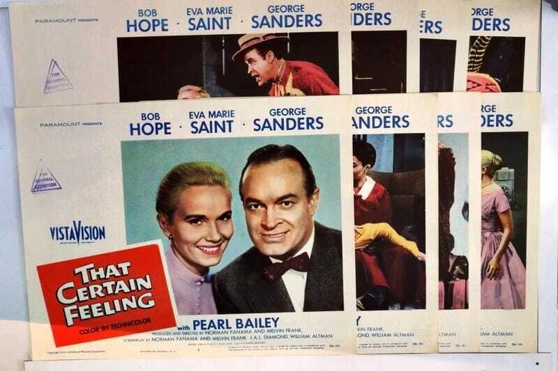 ORIGINAL LOBBY CARDS - THAT CERTAIN FEELING - 1956 - set of 8